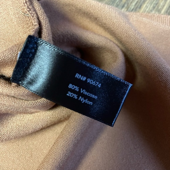 Boston Proper Turtleneck Tunic Sweater Lightweight Women’s Medium Tan Camel - Picture 11 of 12